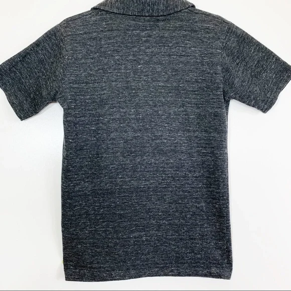 Billabong Boys Gray Short Sleeve Polo Shirt Youth Size 5 Polyester Cotton Blend - Picture 2 of 8